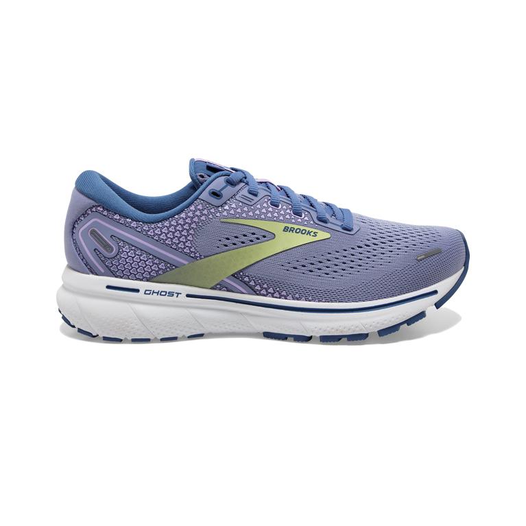 Brooks Women's Ghost 14 Cushioned Road Running Shoes - Purple Impression/Dutch/Lime (AYJL17609)